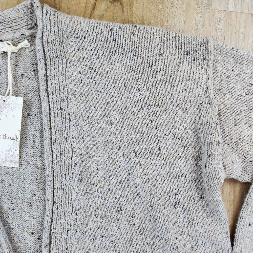 🩵NWT Hem & Thread Tan Long Sleeve Cardigan Sweater Small - Picture 7 of 12